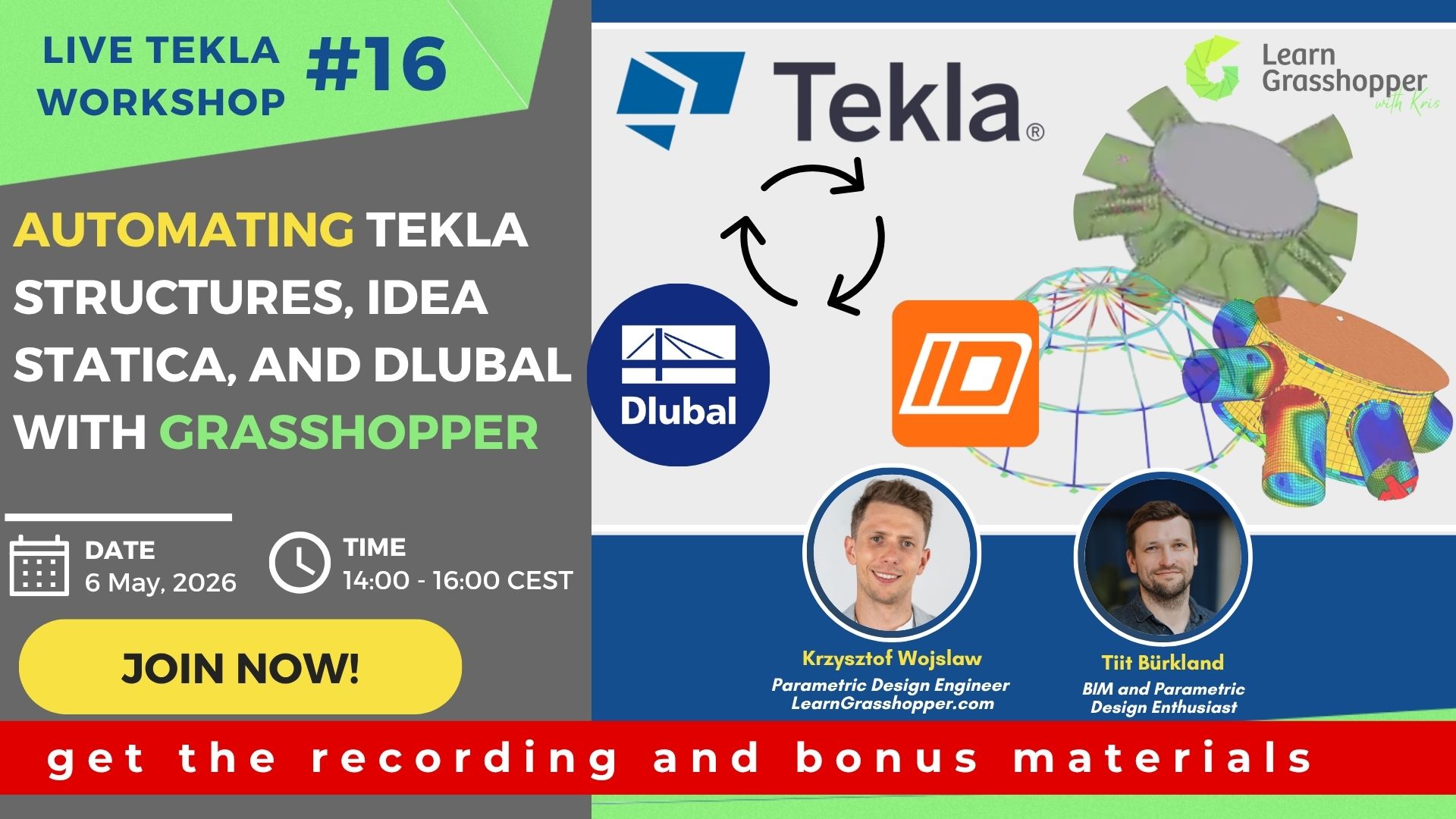 Tekla Idea Dlubal workshop